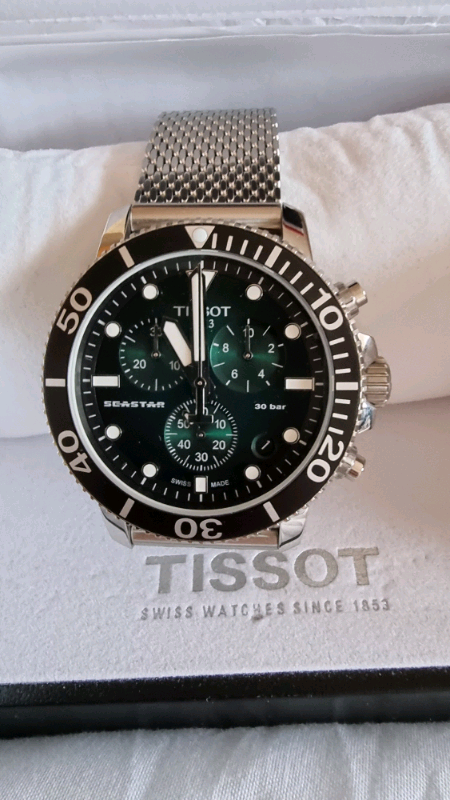 Tissot seastar green watch | in Milford Haven, Pembrokeshire | Gumtree