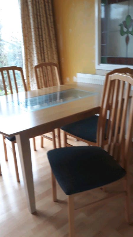 Dining room table and chairs with matching lounge furniture for sale