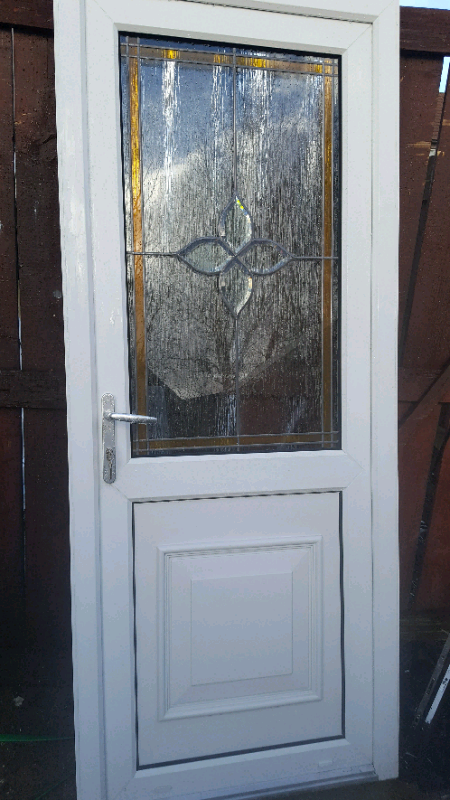 3 Images White Upvc External Door Size H 81 1 2in W 34 In East End