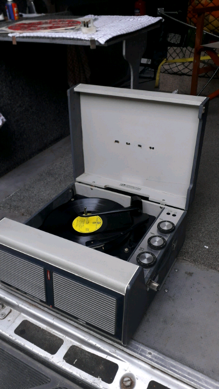 Vintage record player four speed and auto drop for single s | in