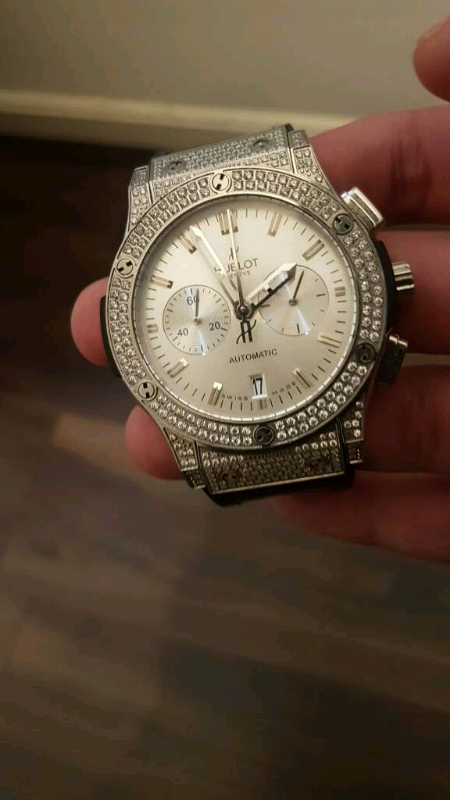 iced out hublot watch