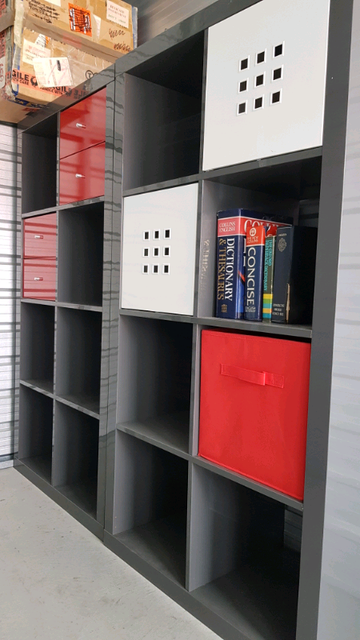 Ikea Expedit 47 Kallax Gloss Grey 2x4 Cube Bookcase With