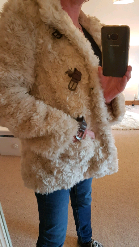 Furry Duffle Coat - size 12 | in Downpatrick, County Down | Gumtree