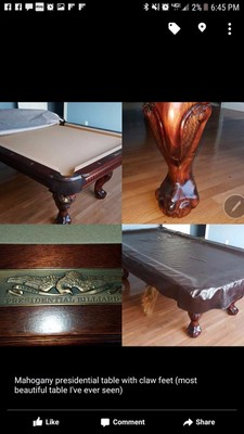 Presidential Pool Table 8 Cover Cues Cue Stand Wall