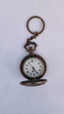 Unique Eagle Mechanical Pocket Watch Metal Keychain, Stylish Everyday Carry Key