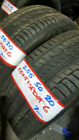image for Matching pair 255 50 20 contisport 6s 7mm tread £150 pair fittd & bal 