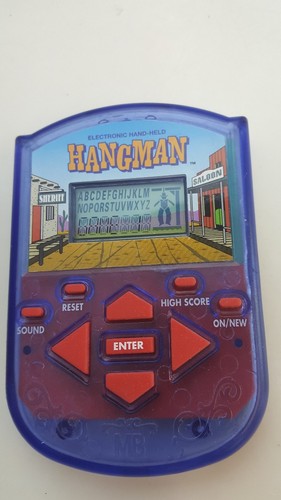Hangman Electronic Hand Held Milton Bradley EUC
