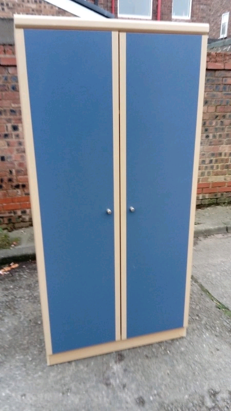 Beech Blue Double Wardrobe Good Condition Free