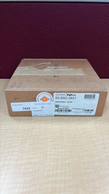 SONICWALL TZ270 Network Security Base Appliance Only (02-SSC-2821) - Open