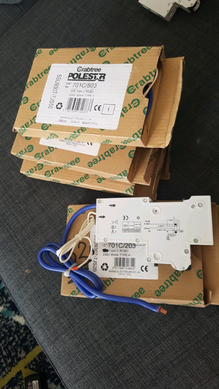 5 X New Crabtree Starbreaker Rcbo C50 32 Amp 701c 503 In