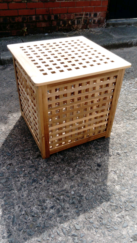 IKEA HOL SOLID WOOD LAUNDRY BASKET GOOD CONDITION  in St Helens