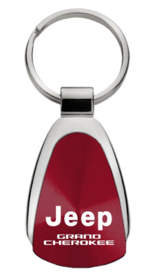 Jeep Grand Cherokee Tear Drop Key Ring (Burgundy)
