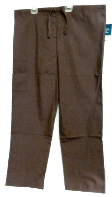 Scrub Pants Brown XL Adar 504 Drawstring Waist Uniform Bottom Unisex Blend New