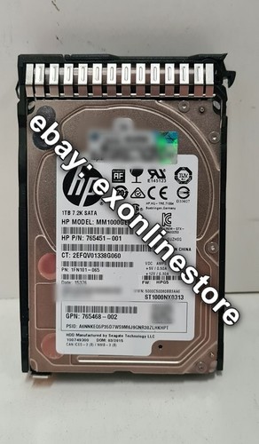 765453-B21 - HPE 1TB SATA 7.2K SFF SC 512e DS HDD (FRU: 765868-001)