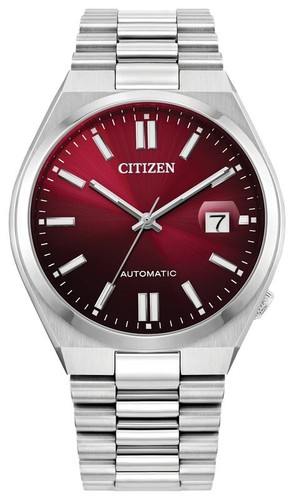 Pre-owned Citizen Tsuyosa Sapphire Crystal Automatic Red Nj0150-56w Japan Rare