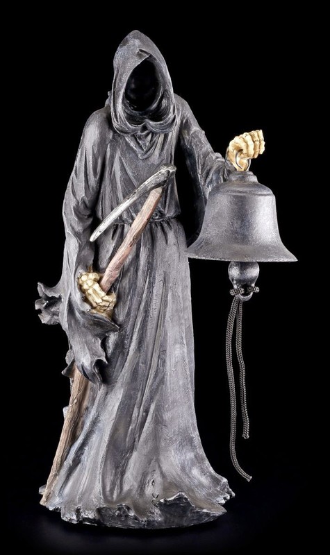 Reaper Figur Mit Glocke - Whom The Bell Tolls - Gothic Sensenmann Gothic Deko