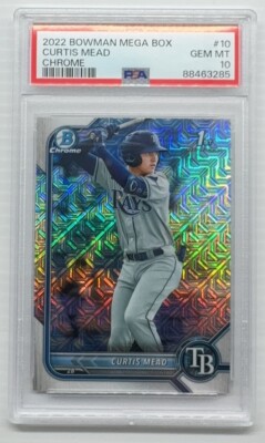 2022 Bowman Chrome Mega Box Curtis Mead 1st Prospect Mojo Refractor #10 PSA 10