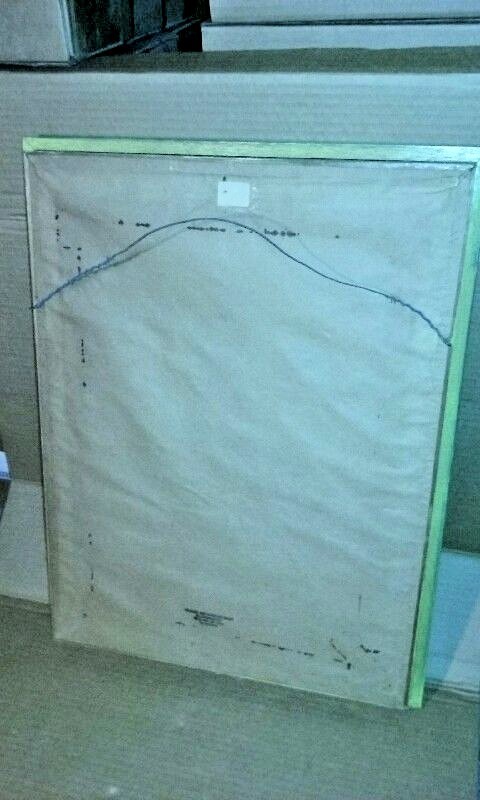 Framed Folk Art Embroidery Textile  -Wall Hanging -