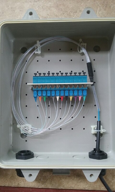 CORNING OPTICAL CABLE @ 2,000 Feet 12 SME & PELUSA Weatherproof Box