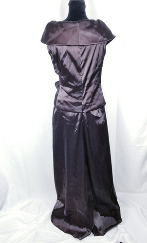 Cachet Women Brown Sleeveless Gown Stretch Sz 10