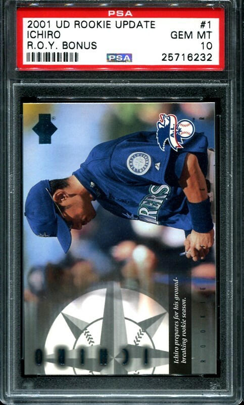その他 2001 rookie update Ichiro psa 10 pop 7 2001 UD Rookie Update Ichiro Suzuki PSA 10 ROY Bonus pop 2