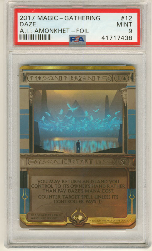 マジック：ザ・ギャザリング mtg daze foil Amonkhet Invocations PSA10 MAGIC MTG GATHERING AMONKHET INVOCATIONS DAZE #12 FOIL PSA 9
