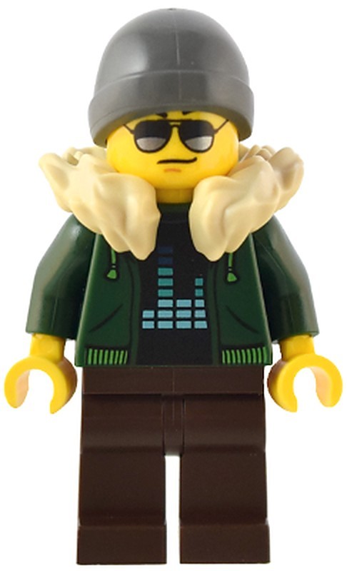 Traveler - Male, Dark Green Hoodie, Dark Brown Legs (bdp087)