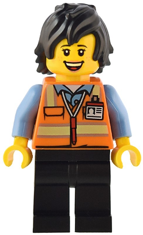 Train Driver - Female, Orange Safety Vest with (bdp086)