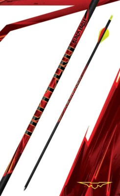BLACK EAGLE OUTLAW FLETCHED ARROWS - 6 PACK - 350 SPINE - .005 +/-