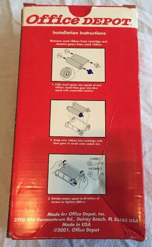 Office Depot Model Replacement Fax Ribbons Panasonic KX-FA 136 Cartridge