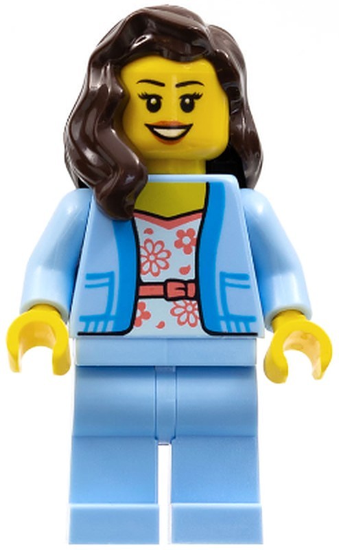 Female - Bright Light Blue Jacket over White Shirt (cty1354)