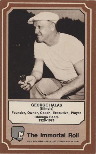 1975 Fleer Team Cloth Patch Stickers George Halas #7