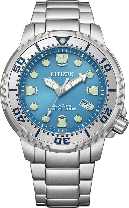 Pre-owned Citizen Promaster Global Marine Bn0165-55l Eco-drive Solar Diver 200m Men Watch