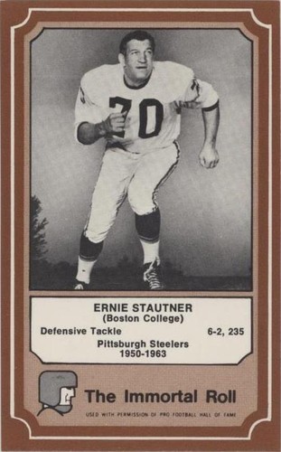 1975 Fleer Team Cloth Patch Stickers Ernie Stautner #64