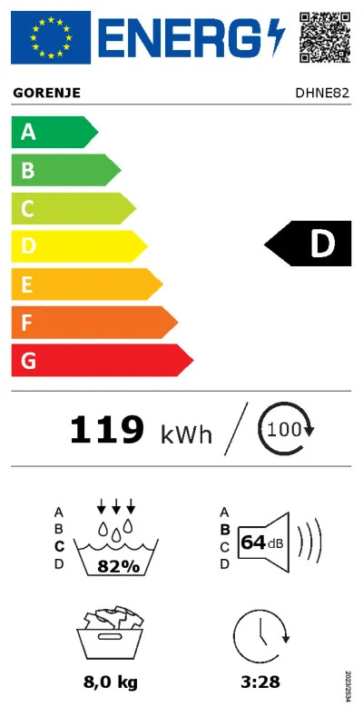 EEK:D Energieeffizienzklasse D von A bis G