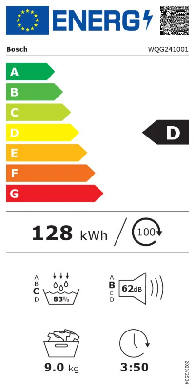 EEK:D Energieeffizienzklasse D von A bis G