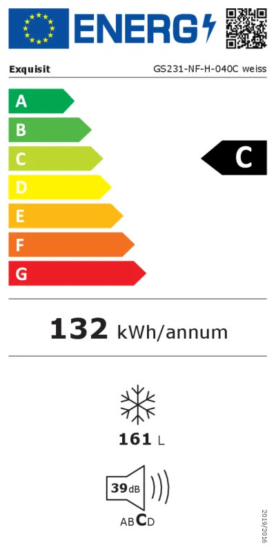 EEK:C Energieeffizienzklasse C von A bis G
