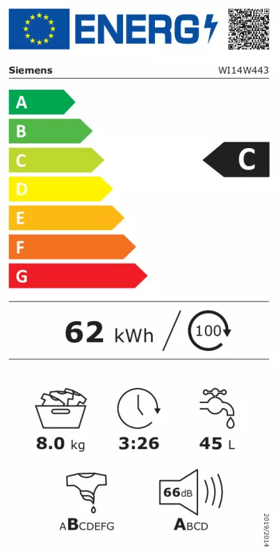 EEK:C Energieeffizienzklasse C von A bis G