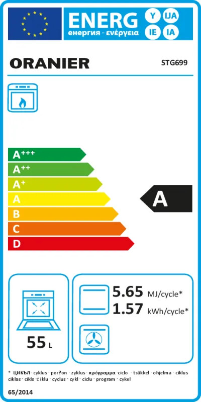 EEK:A Energieeffizienzklasse A von A+++ bis D