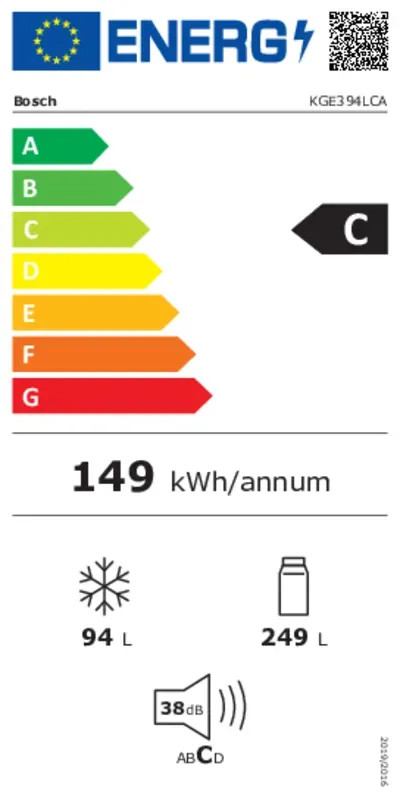 EEK:C Energieeffizienzklasse C von A bis G