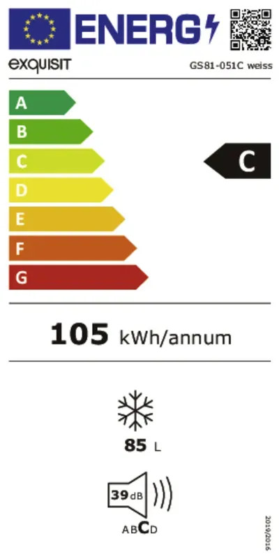 EEK:C Energieeffizienzklasse C von A bis G