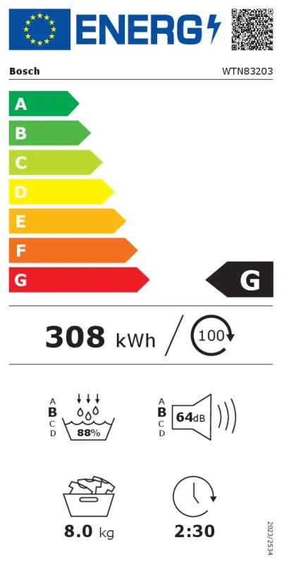 EEK:G Energieeffizienzklasse G von A bis G