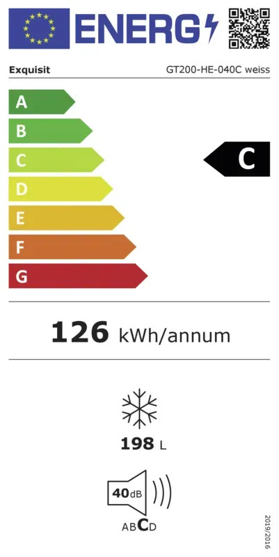 EEK:C Energieeffizienzklasse C von A bis G