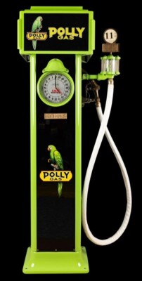 Polly Gasoline Erie Clock Face Gas Pump NEW Sign 18x36'' USA STEEL XL Size 8 lbs