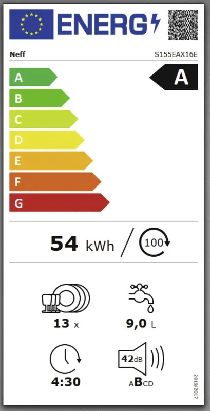 EEK:A Energieeffizienzklasse A von A bis G