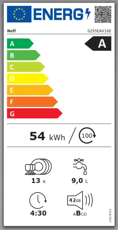 EEK:A Energieeffizienzklasse A von A bis G