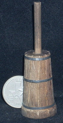 Dollhouse Miniature Butter Churn 1:12 Weathered #WO1921 Farm Kitchen Milk Cow