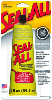 NEW SEAL ALL HEAVY DUTY ADHESIVE SEALANT 2 OZ TUBE GLUE CLEAR CONTACT 6279426