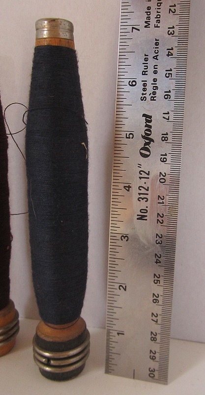 3 Antique Wooden Bobbins From Early Woolen Mills