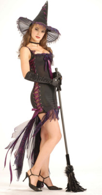 BRAND NEW COSTUME - Sexy Web Witch Lace Up